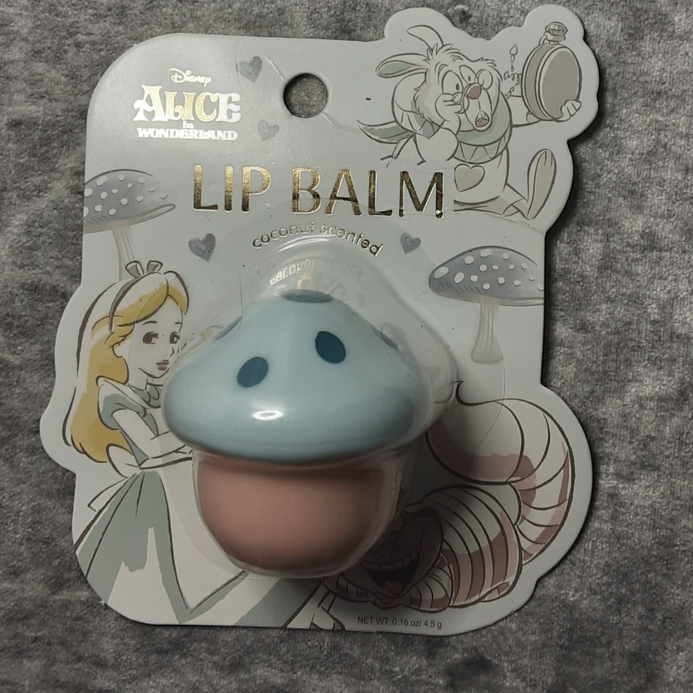 Disney Alice In Wonderland Lip Balm Mushroom Coconut Scented NWT - Picture 2 of 3